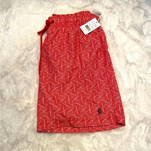 IKE By Ike Behar Red Melon Quick Dry Swimming Trunks W/Mesh Lining Men's M NWT
